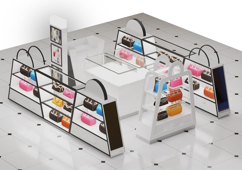 mall bags stand