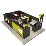 Custom eyebrow threading kiosk 