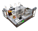 Modern Bubble Tea Kiosk Mall Juice Bar Ice Cream Bar For Sale