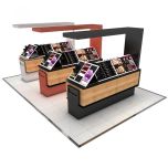 Fantastic Cosmetic Kiosk Retail Makeup Products Counter Cosmetic Booth