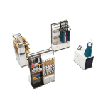3m by 2m mall retail clothing kiosk accessories display stand share you