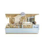 Elegant dessert display kiosk bakery display booth used in France shopping center