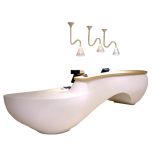 Featured Streamline Organic Style Front Counter For Salon