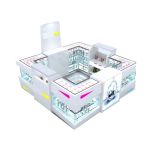 Elegant 10ft by 10ft perfume display kiosk cosmetic display showcase for sale