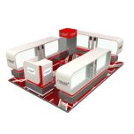 Mall used sunglass kiosk design shop-in-shop retail stands and display station for indoor