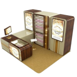Mall Retro E-cigarette Kiosk Retail Smoke Display Counter Tobacco Booth