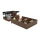 High-end coffee bar kiosk coffee mall booth with sitting area used in Saudi Arabia