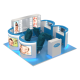 4m by 3m creative teeth whitening kiosk design Dental beauty booth with factory price 