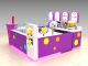 Creative bubble smoothie kiosk wooden bubble tea booth used in mall 