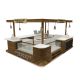 Luxury Chocolate Display Kiosk | Custom Chocolate Shop Wooden Counter