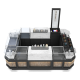 Most modern perfume display case cosmetic display kiosk with cabinet for sale 