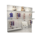 Big Children Garment Shop Display Cabinet White Clothing Store Display Shelf
