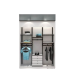 White Clothing Store Display Cabinet Customized Garment Shop Display Shelf