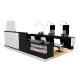 Hair cut stand kiosk in the mall |fashionable style for barber booth