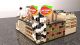 Retail Nut Kiosk Modern Elegant Nuts Display Booth Wooden Nut Showcase