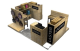 Unique Simple Handbag Kiosk Small Modern Bags Dispaly Stands For Shopping Mall