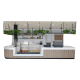 Wooden bakery shop display counter coffee shop bar counter for sale 