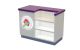Candy shop cash counter retail front counter with shelving dessert bar counter