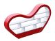 Double Sides Big Heart Shape Candy Shop Display Cabinet
