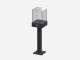 Black Jewelry Pedestal Showcase