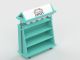 Retail candy display stand with wheels in candy shop