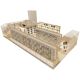 Wood Grain Cellphone Kiosk Retail Phone Accessories Showcase Modern Phone Counter