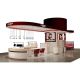 6m by 2.5m beauty care booth skincare kiosk design with comsetic display cabinet for sale