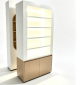 Illuminated Retail Display Cabinet with Base Storage