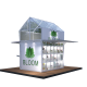 Outdoor Flower Display Kiosk Customized Plants Display Stand For Sale