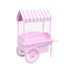Beautiful Pink Candy Display Cart Retail Mall Snack Display Cart