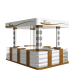 Modern Luxury Watch Kiosk Shopping Mall Watches Display Counter For Sale