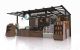 5m by 2.5m high-end coffee bar kiosk wooden cafe booth design used in shopping mall