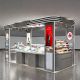 Luxury High-End Silver Perfume Kiosk | Custom Mall Cosmetic Display Kiosk For Sale