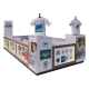 Modern custom T-shirt printing kiosk wooden T-shirt display booth for sale 