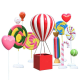Fiberglass Hot Air Balloon & Candy Ornaments – Mall & Outdoor Photo Display Sets