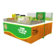2.5m by 2.5m fresh juice bar booth smoothie counter used in mall for sale 