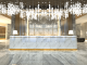 High-end marble reception desk hotel reception counter design for sale 