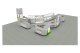 Curved Cosmetic Display Showcase