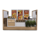 Dried Fruit Nut Kiosk Retail Green Nut Snack Showcase Dried Fruit Mall Booth