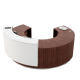 circular reception desk