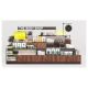 Vintage style skincare product display booth wood cosmetic display kiosk used in mall 