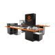 3.6m by 2.4m watches display kiosk sunglasses display booth with glass showcase for sale