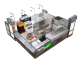 Modern Bubble Tea Kiosk Mall Juice Bar Ice Cream Bar For Sale