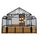 Black Metal Bar Frame Roof Sunglass Kiosk Concept For Indoor Mall