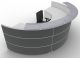 Practical Retail Store C shaped Cashier Counter Fashion Reception Desk