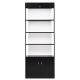 Balck Salon Display Cases W/ 3 Adjustable Shelves & LED Lights