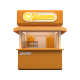Attractive 6ft by 6ft outdoor food booth design snack food kiosk direct manufacturer