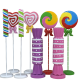 Colorful Heart-shaped candy fiberglass display custom Giant candy Statues in candy store