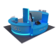 Unique Round Yogurt Kiosk Blue Fashion Yogurt Stand For Sale