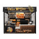 3m by 2.5m wooden snack food booth street fast food kiosk design for sale 